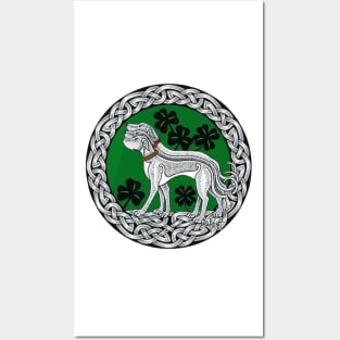Triple Celtic Irish Wolfhound Ring Posters and Art